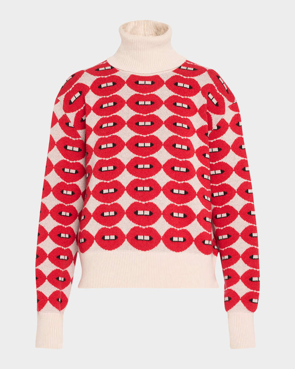 French Kissing In The USA Cropped Cashmere Turtleneck